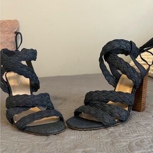 BCBG Denim Braided Women's heel Sandals